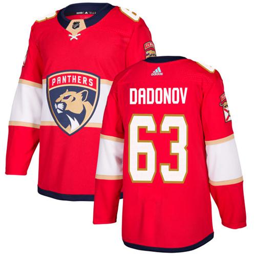 Adidas Men Florida Panthers #63 Evgenii Dadonov Red Home Authentic Stitched NHL Jersey->florida panthers->NHL Jersey